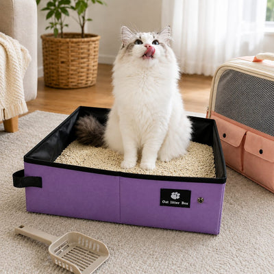 Komavic Foldable Cat Litter Box for Travel
