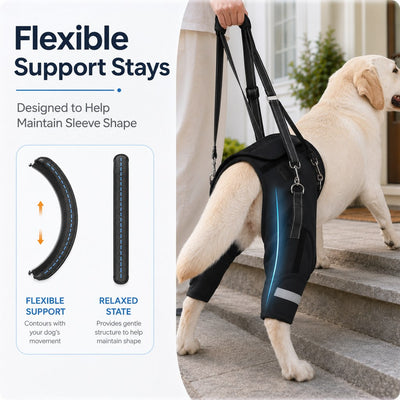 Komavic Help Your Senior Dog Climb Stairs, Get in the Car & Walk with Rear-Leg Support