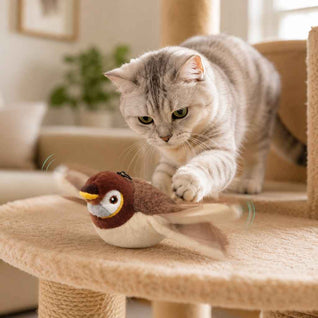 Komavic Flapping Bird Cat Toy Motion-Activated Play