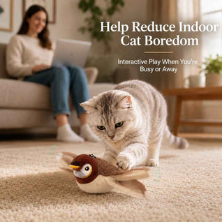 Komavic Flapping Bird Cat Toy Motion-Activated Play