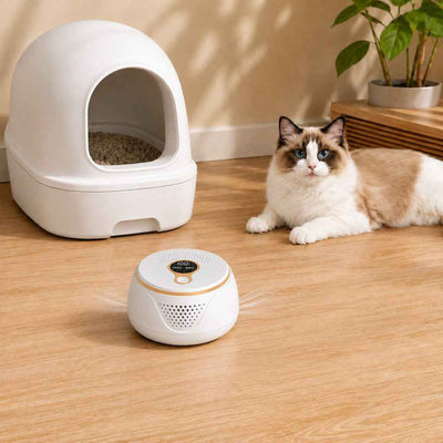Paws in Awe Rechargeable Pet Odor Deodorizer for Dog Crates & Litter Box Areas - USB-C Odor Control Helper for Pet Cages, Bathrooms & Small Spaces