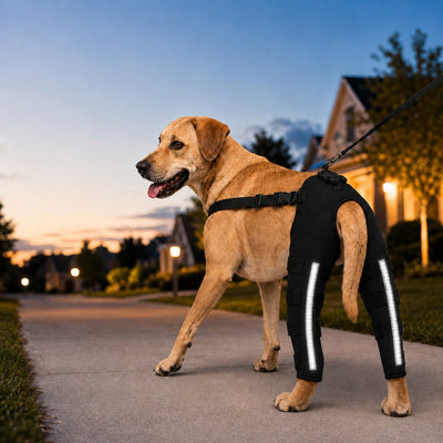Komavic Reflective Dog Rear Leg Support Brace for Evening Walks