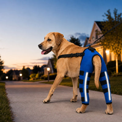 Komavic Reflective Dog Rear Leg Support Brace for Evening Walks