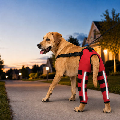 Komavic Reflective Dog Rear Leg Support Brace for Evening Walks