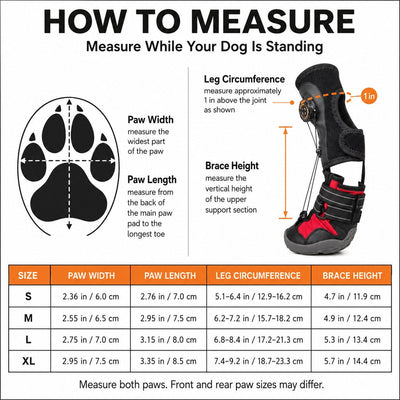 Komavic Adjustable Tension-Dial Dog Paw-Lift Support Boots – For Indoor Floors & Outdoor Walks, Paw Dragging & Scuffing Support
