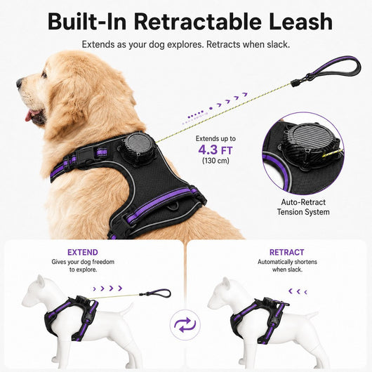 Komavic 2-in-1 Retractable Dog Harness