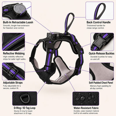 Komavic 2-in-1 Retractable Dog Harness