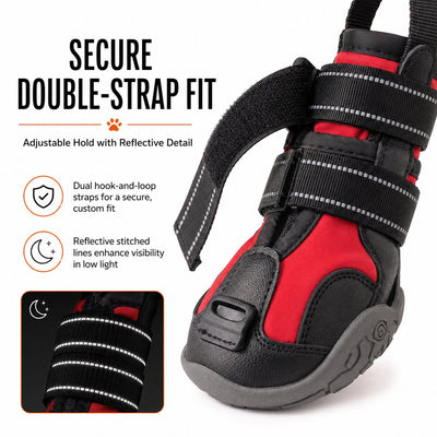 Komavic Adjustable Tension-Dial Dog Paw-Lift Support Boots – For Indoor Floors & Outdoor Walks, Paw Dragging & Scuffing Support
