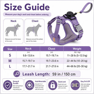Komavic 2-in-1 Retractable Dog Harness