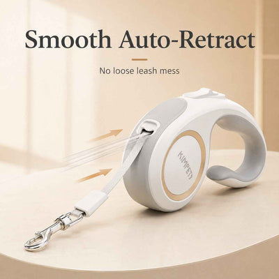Paws in Awe Retractable Dog Leash for Daily Walks & Park Outings - Tangle-Free 3m/5m Pet Lead with One-Button Brake, Comfort C-Grip & No-Mess Auto-Retract