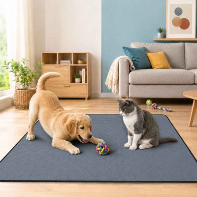 Paws in Awe Reusable Washable Pet Pee Pad for Cats & Dogs - Absorbent Non-Slip Floor Mat for Indoor Potty Training, Playpens & Crates
