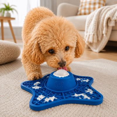 Komavic Slow Feeder Lick Mat Rolling Treat Play