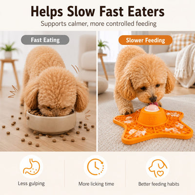 Komavic Slow Feeder Lick Mat Rolling Treat Play