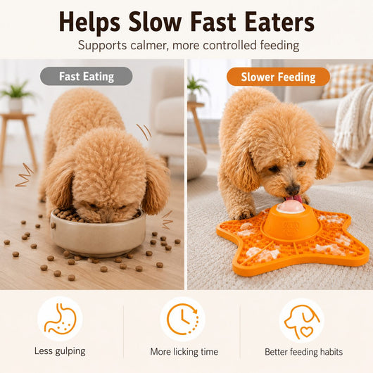 Komavic Slow Feeder Lick Mat Rolling Treat Play