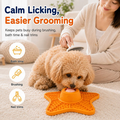 Komavic Slow Feeder Lick Mat Rolling Treat Play
