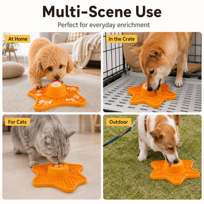 Komavic Slow Feeder Lick Mat Rolling Treat Play