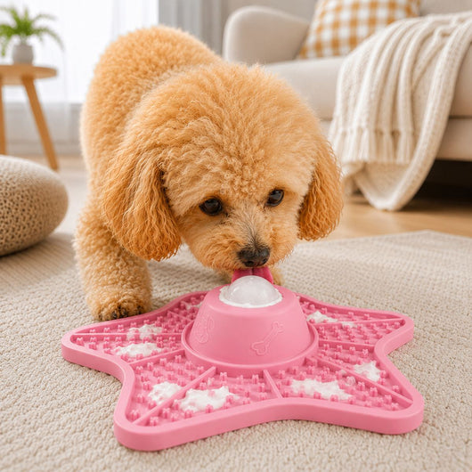 Komavic Slow Feeder Lick Mat Rolling Treat Play