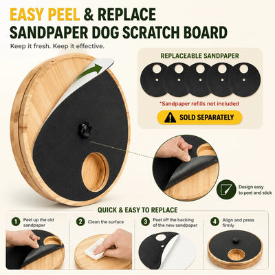 Komavic Interactive Dog Nail Scratch Board with Treat Box
