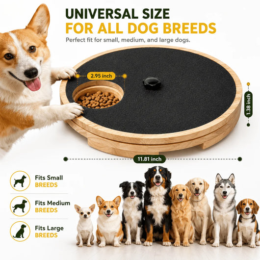 Komavic Interactive Dog Nail Scratch Board with Treat Box