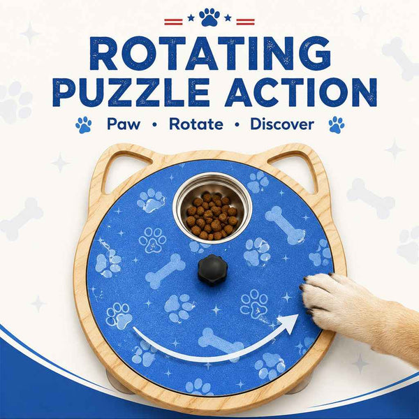 Rotating Dog Nail Scratch Board with Treat Puzzle