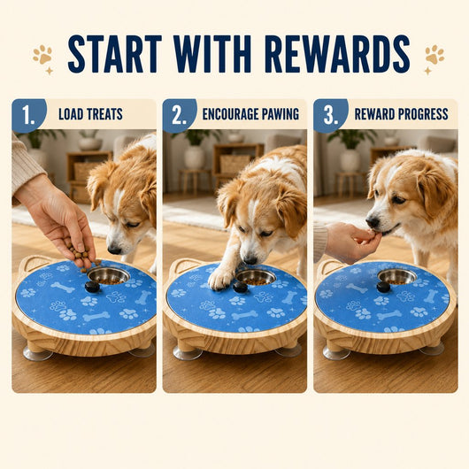 Rotating Dog Nail Scratch Board with Treat Puzzle