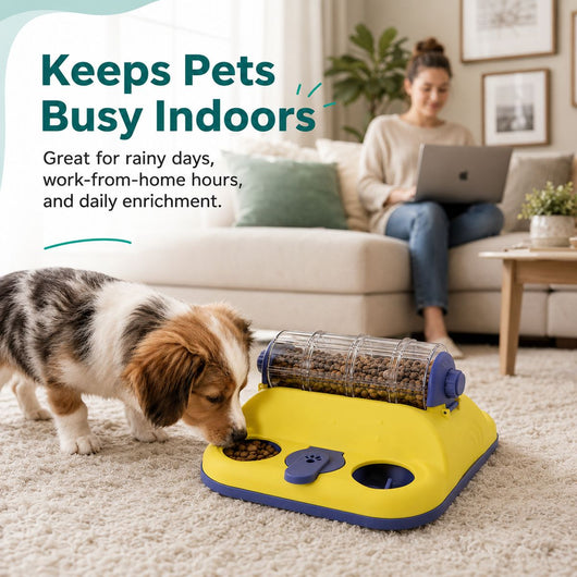 Rotating Puzzle Feeder for Cats & Small Dogs