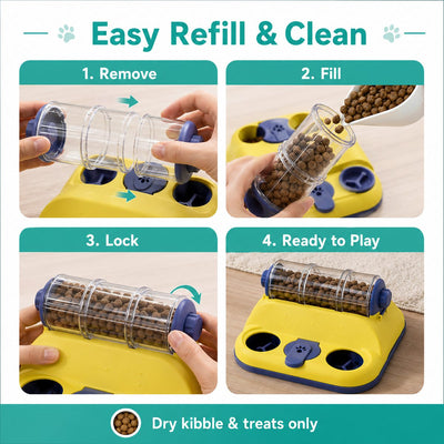 Rotating Puzzle Feeder for Cats & Small Dogs