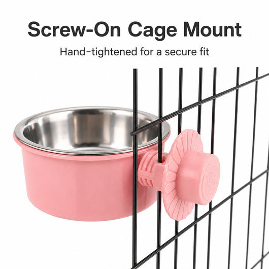 Komavic Crate-Mounted Stainless Steel Pet Bowl