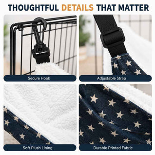Komavic Cat Cage Hammock Adjustable Hanging Bed