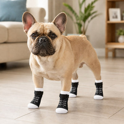 Komavic French Bulldog Non-Slip Socks Indoor Grip 4-Pack