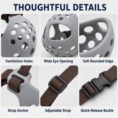 Komavic Short-Snout Dog Muzzle Breathable Anti-Scavenging