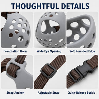 Komavic Short-Snout Dog Muzzle Breathable Anti-Scavenging