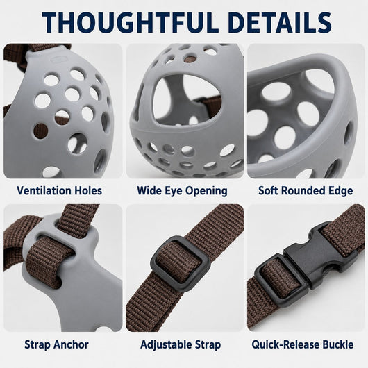 Komavic Short-Snout Dog Muzzle Breathable Anti-Scavenging