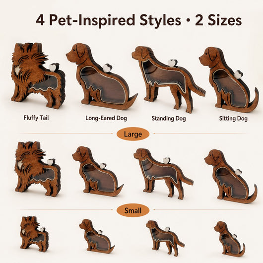 Komavic Wooden Pet Fur Keepsake Box