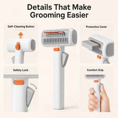 Self-Cleaning Pet Grooming Brush