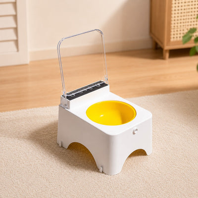 Komavic Smart Auto-Opening Covered Cat Bowl for Cleaner Indoor Feeding - Rechargeable Dustproof Cat Feeder