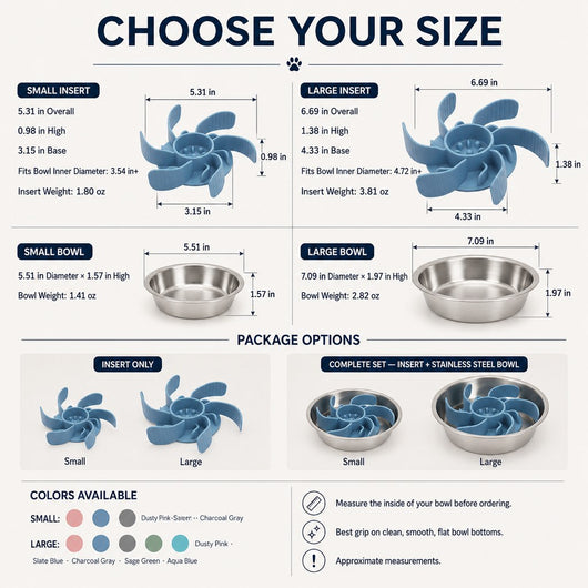Slow Feeder Insert with Spiral Design & Suction Cups