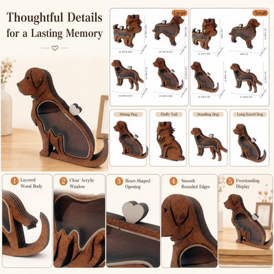 Komavic Wooden Pet Fur Keepsake Box