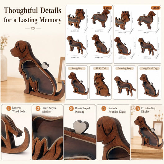 Komavic Wooden Pet Fur Keepsake Box