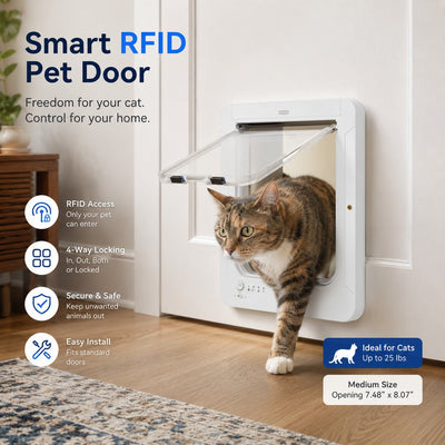 Komavic RFID Cat Door for Selective Pet Access
