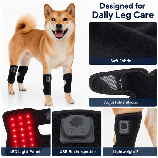 Komavic Rechargeable Dog Red Light Knee Wrap