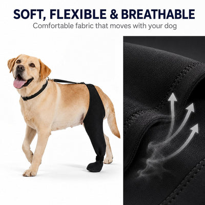 Adjustable Dog Rear Leg Recovery Sleeve with Paw Cover