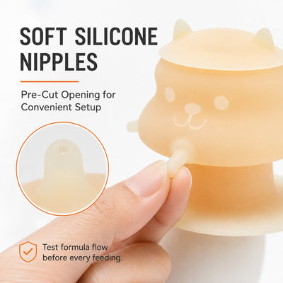 4-Nipple Silicone Nursing Feeder for Kittens & Puppies