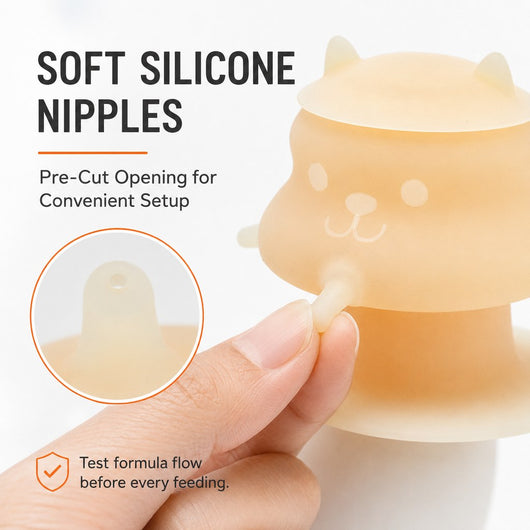 4-Nipple Silicone Nursing Feeder for Kittens & Puppies