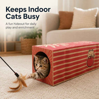 Komavic Cat Tunnel Foldable Hide & Play Toy