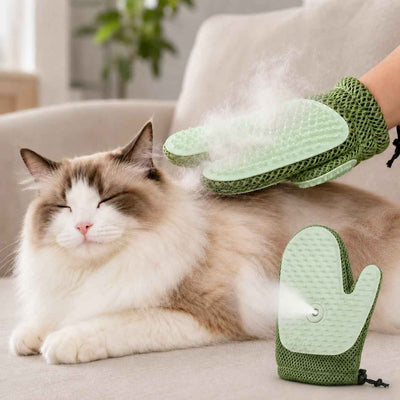 Komavic Spray Pet Grooming Glove for Cats & Dogs - No-Bath Deshedding, Gentle Massage & Sofa Hair Cleanup