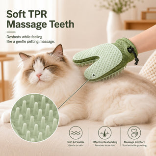 Komavic Spray Pet Grooming Glove for Cats & Dogs - No-Bath Deshedding, Gentle Massage & Sofa Hair Cleanup