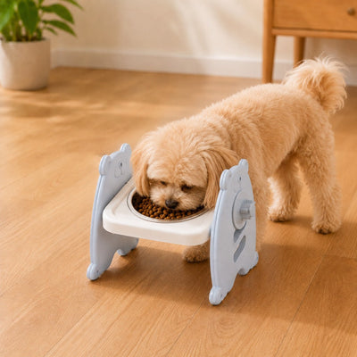 Komavic Elevated Pet Bowls Adjustable Feeding Stand
