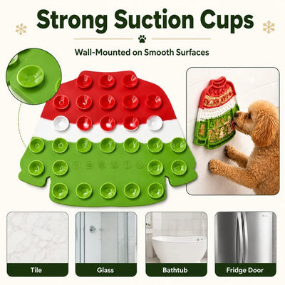 Komavic Christmas Sweater Pet Lick Mat for Dogs & Cats