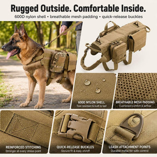 Komavic Tactical Dog Backpack Harness